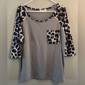 Misslook XL Animal Print Top